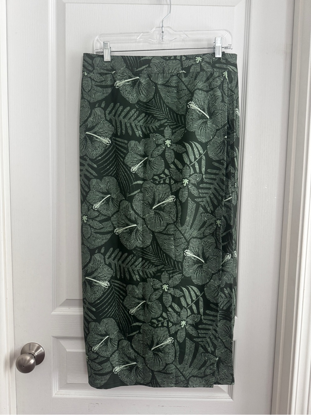 Rip Curl Dark Green Floral Pencil Skirt -Med